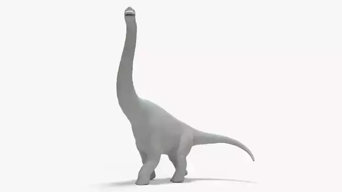 Brachiosaurus Rigged Basemesh Low-poly 3D model