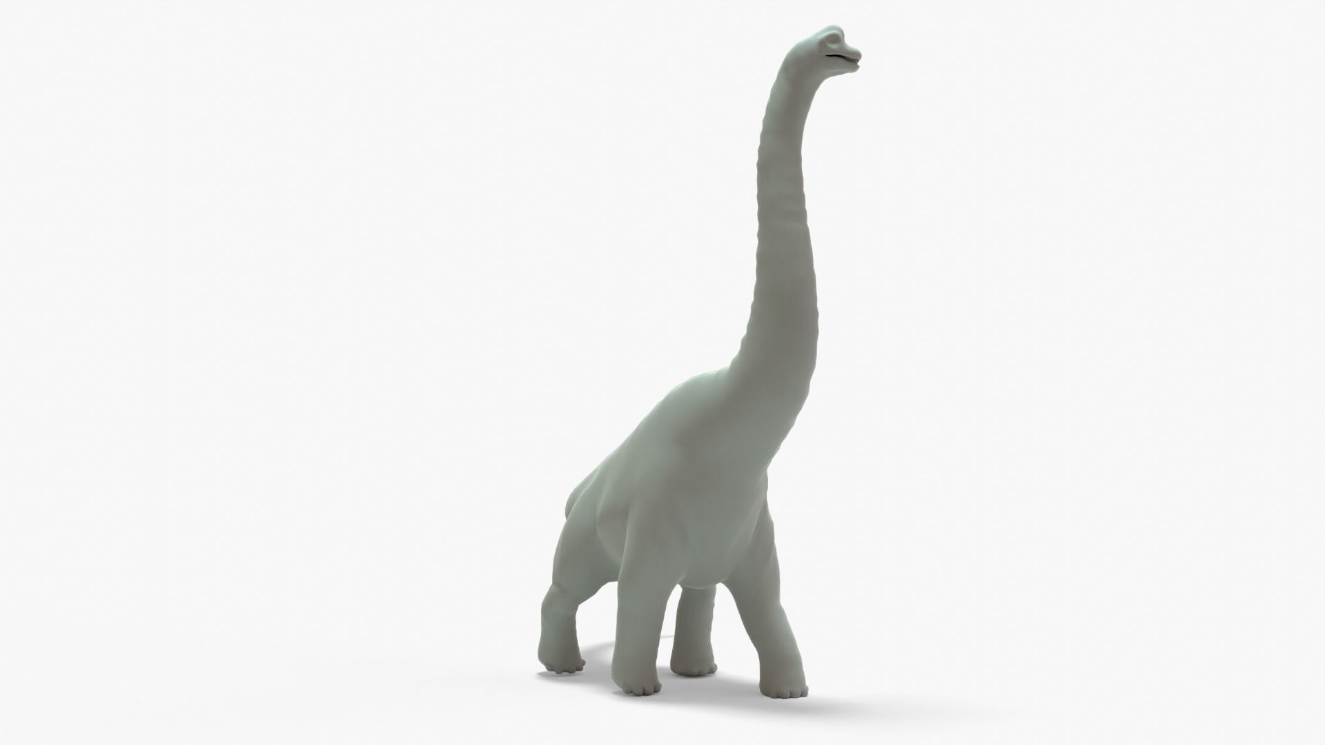 Brachiosaurus Rigged Basemesh Low-poly 3D model_8