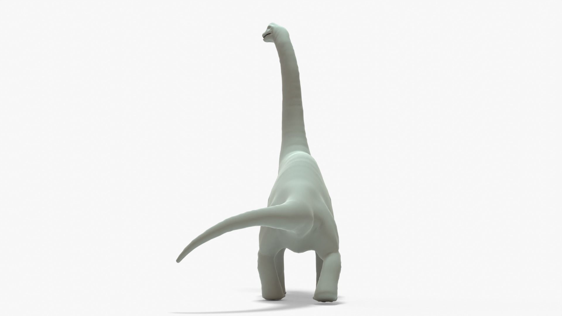 Brachiosaurus Rigged Basemesh Low-poly 3D model_4