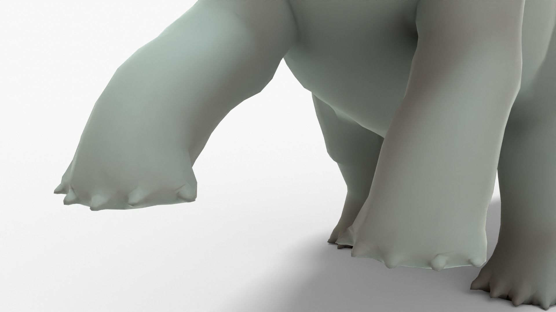 Brontosaurus Rigged Basemesh Low-poly 3D model_6