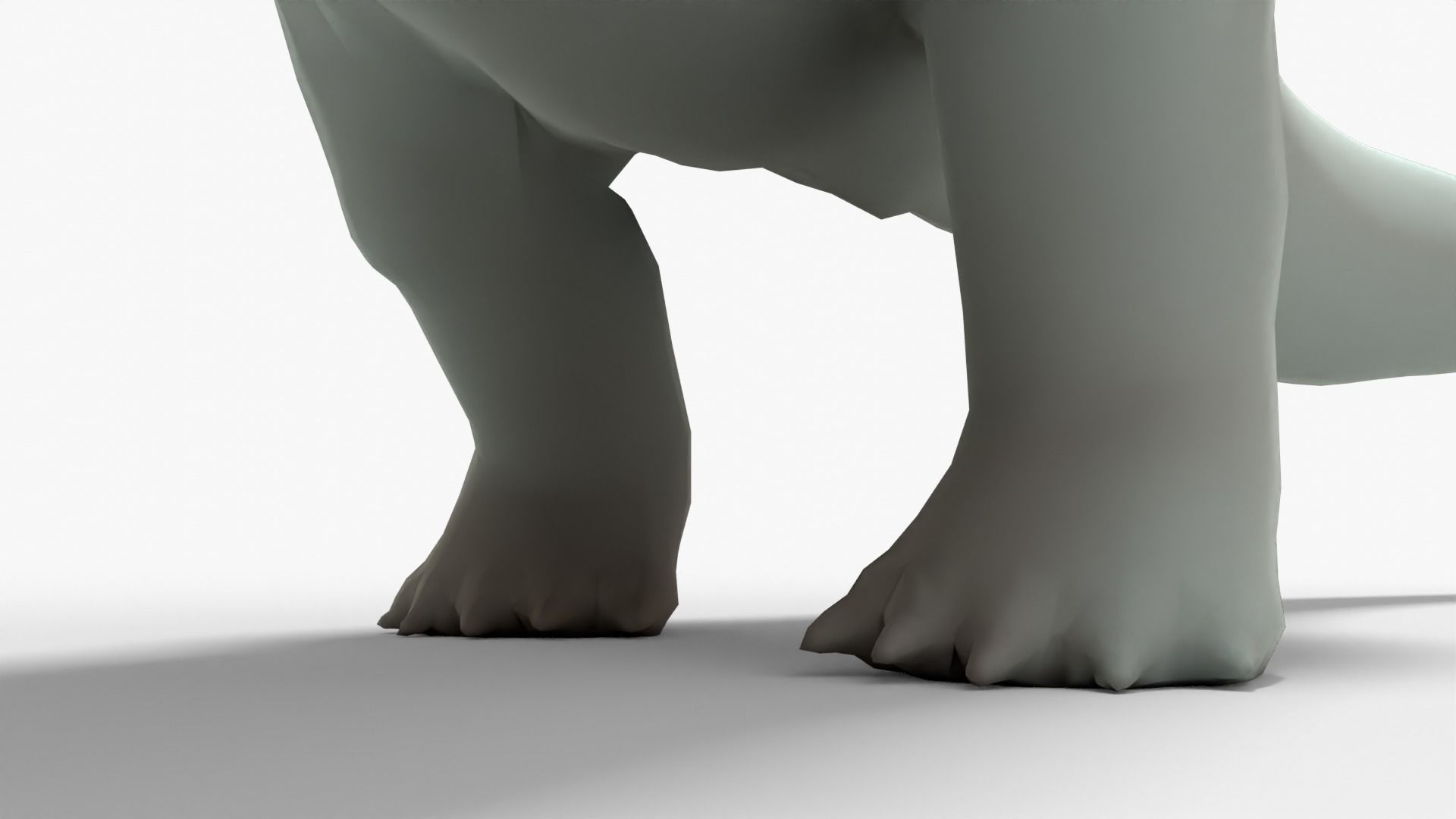 Brontosaurus Rigged Basemesh Low-poly 3D model_8