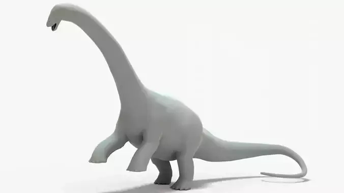 Brontosaurus Rigged Basemesh Low-poly 3D model