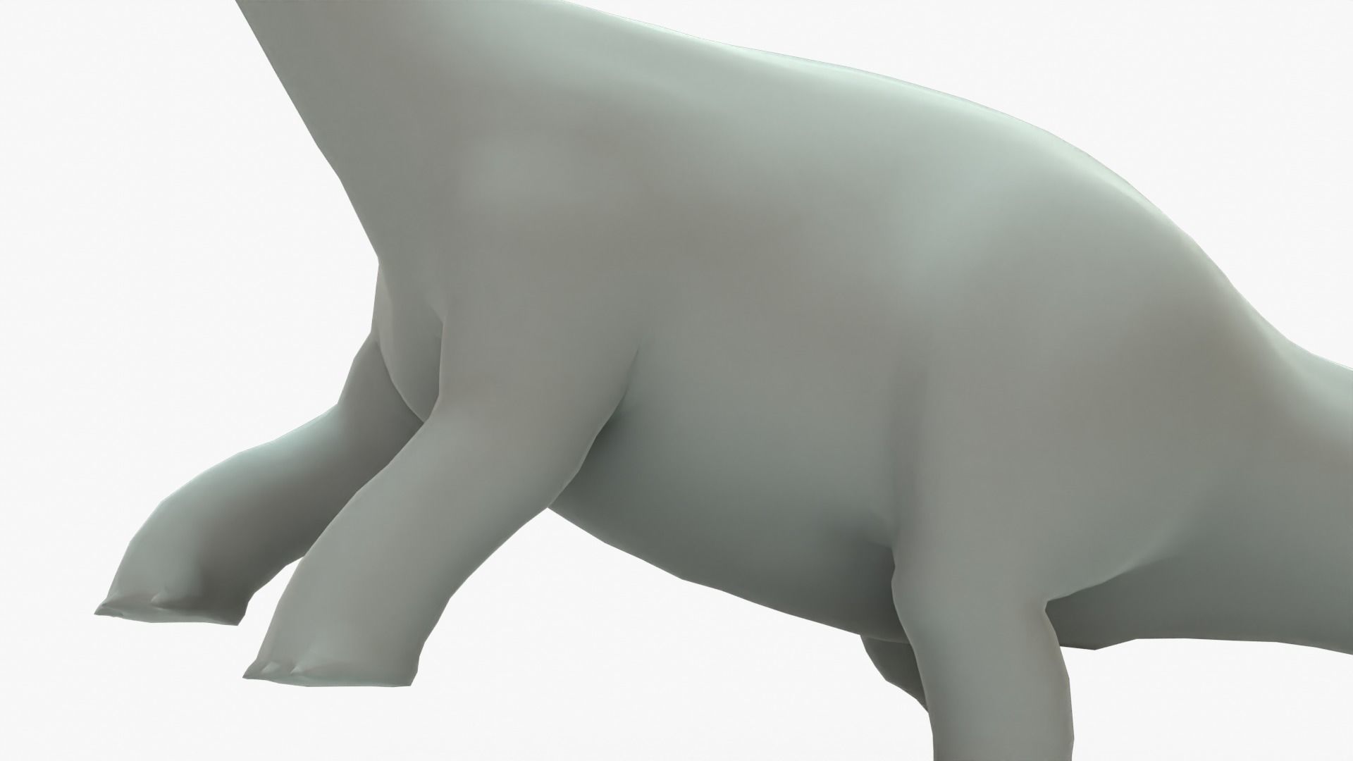 Brontosaurus Rigged Basemesh Low-poly 3D model_2