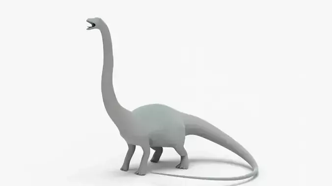 Diplodocus Rigged Basemesh Low-poly 3D model
