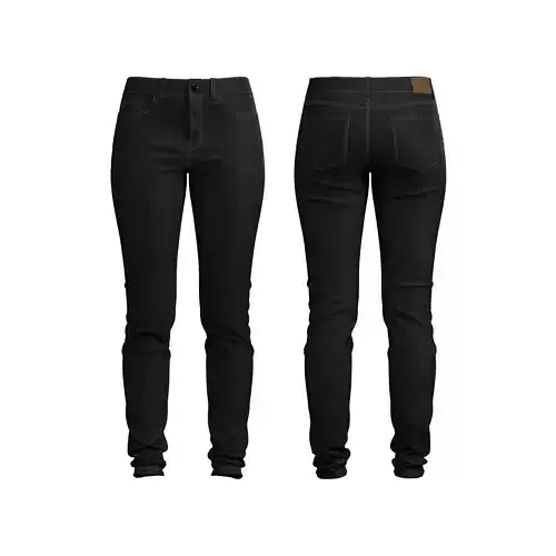 Womens Black Jeans - Marvelous Designer