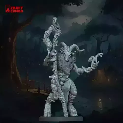  DnD Mini - Satyr Druid