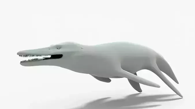 Kronosaurus Rigged Basemesh Low-poly 3D model