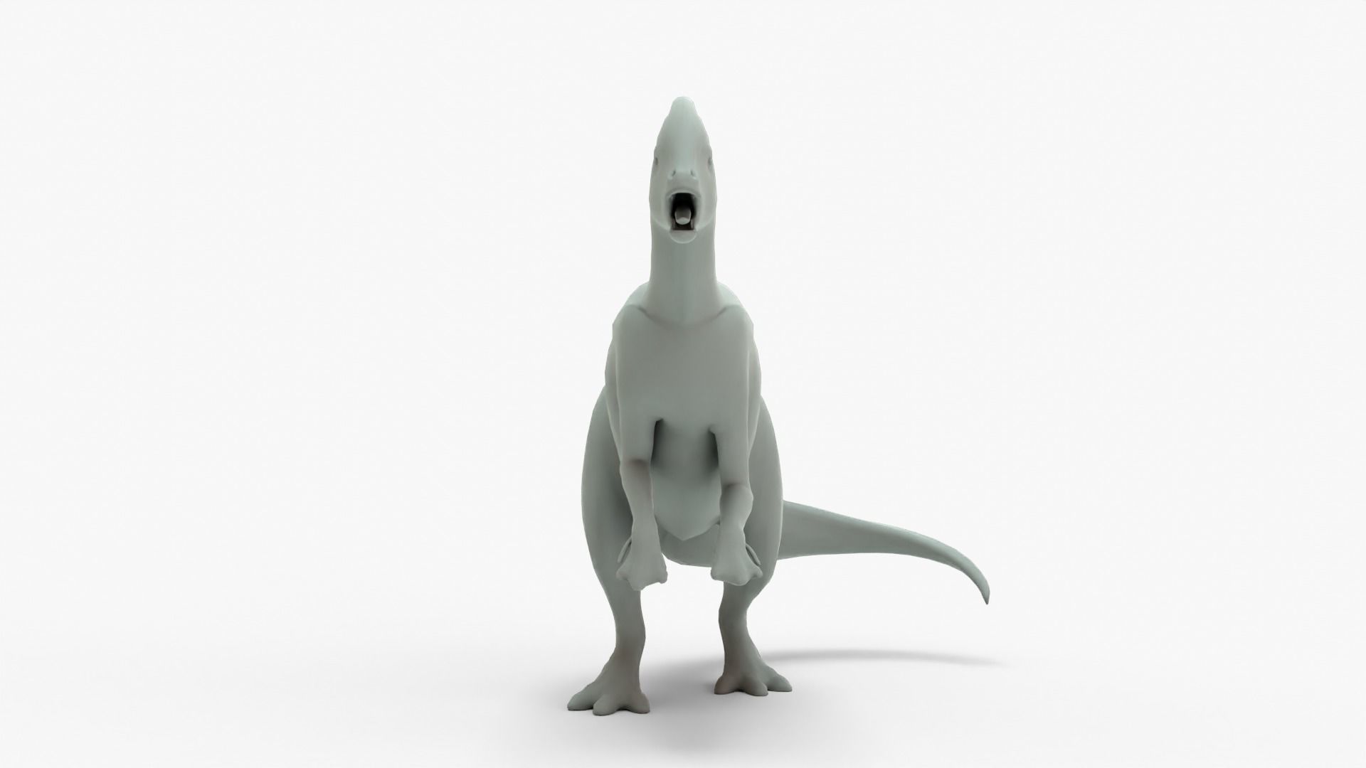Parasaurolophus Rigged Basemesh Low-poly 3D model_8