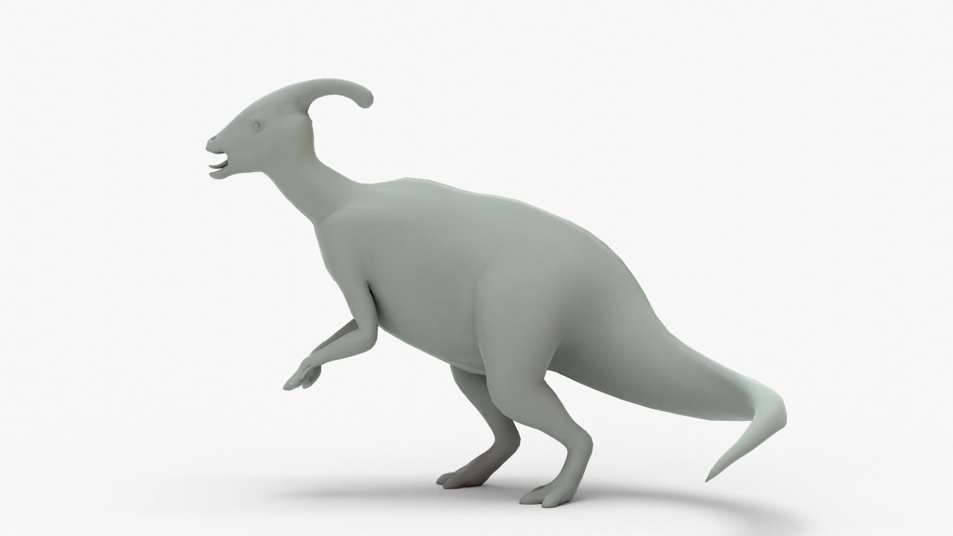 Parasaurolophus Rigged Basemesh Low-poly 3D model_5