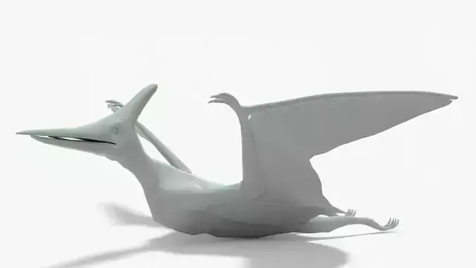 Pteranodon Rigged Basemesh Low-poly 3D model