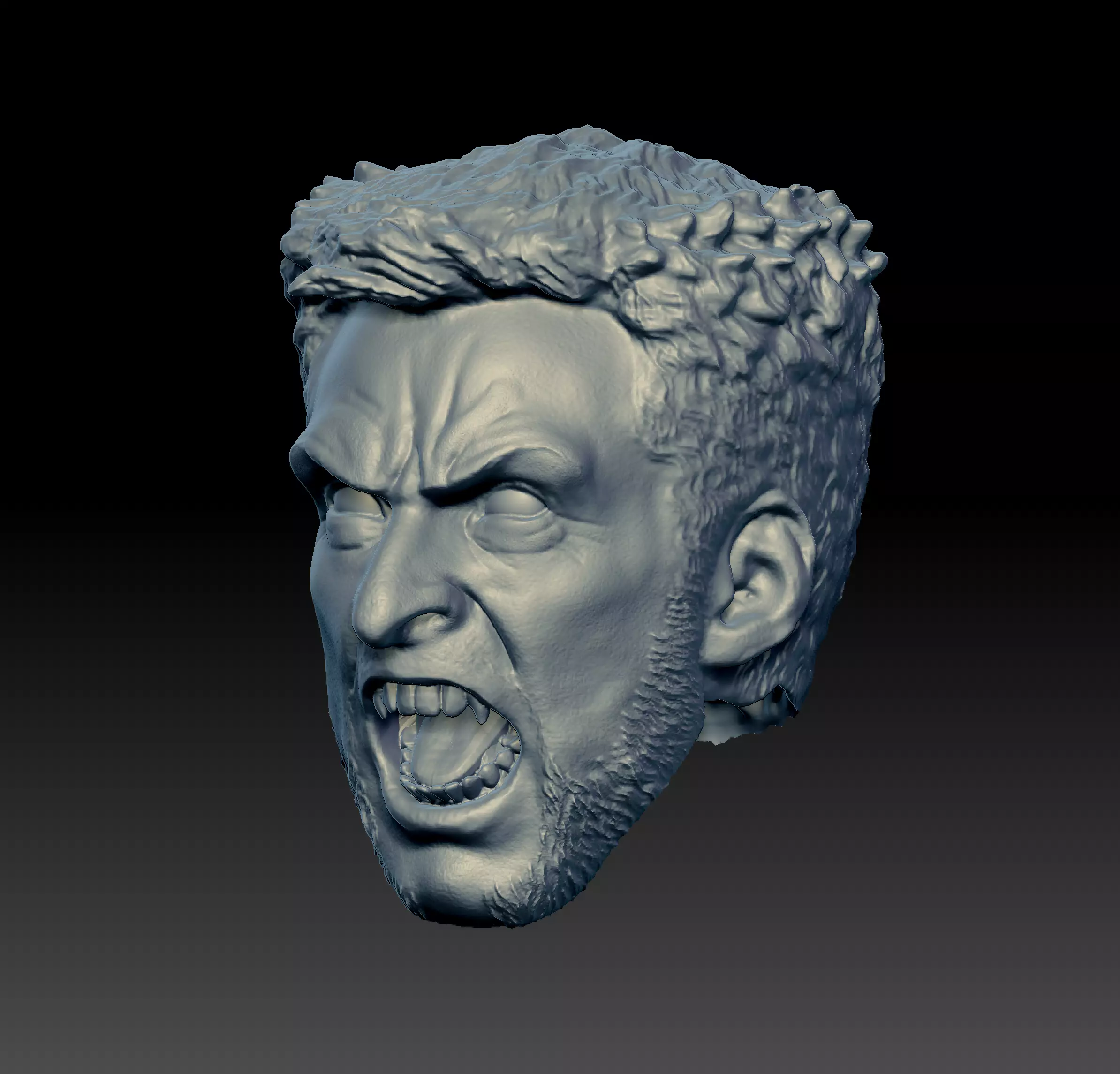 Hugh Jacked Man Yell 3D print model_0