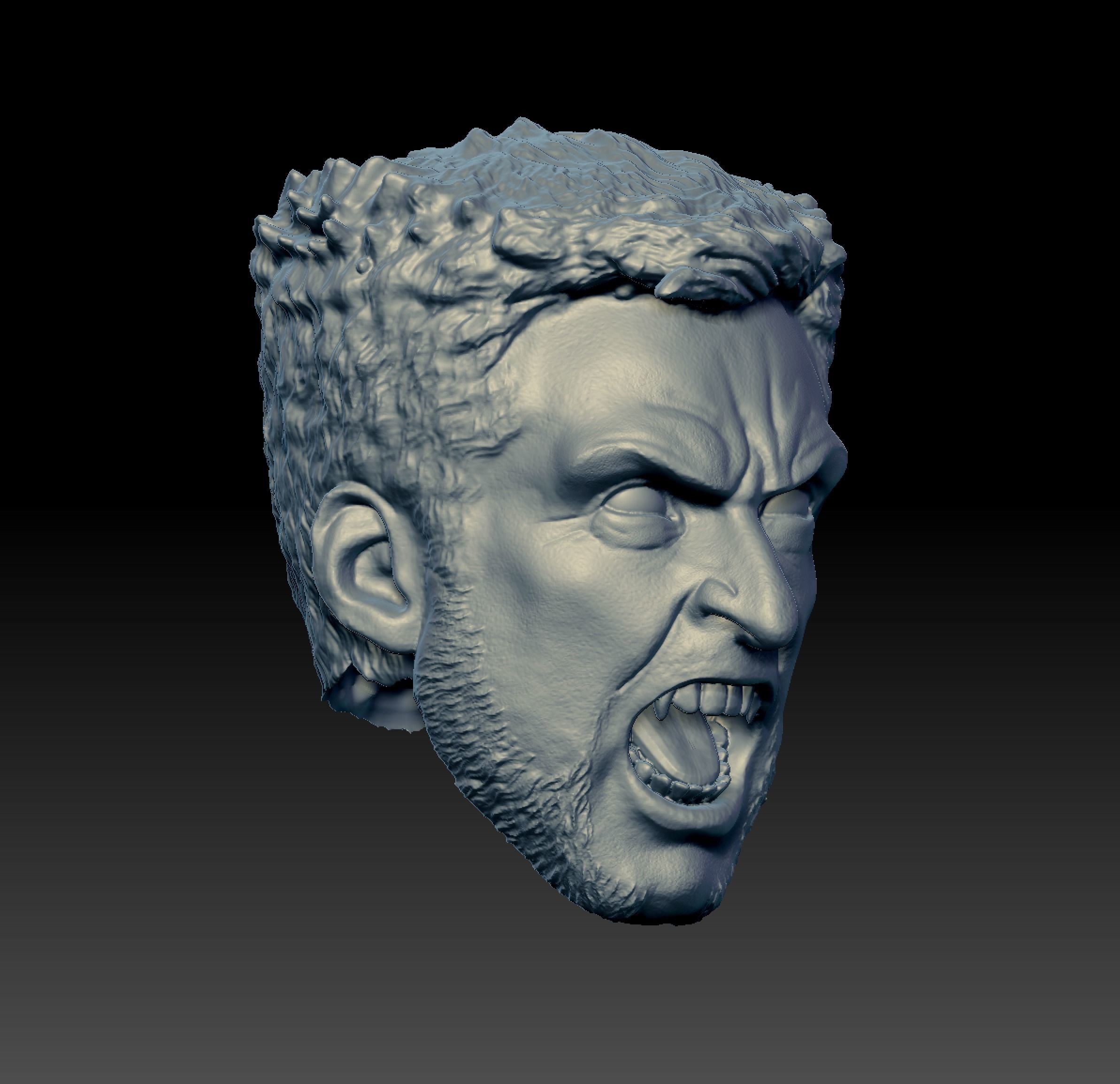 Hugh Jacked Man Yell 3D print model_2