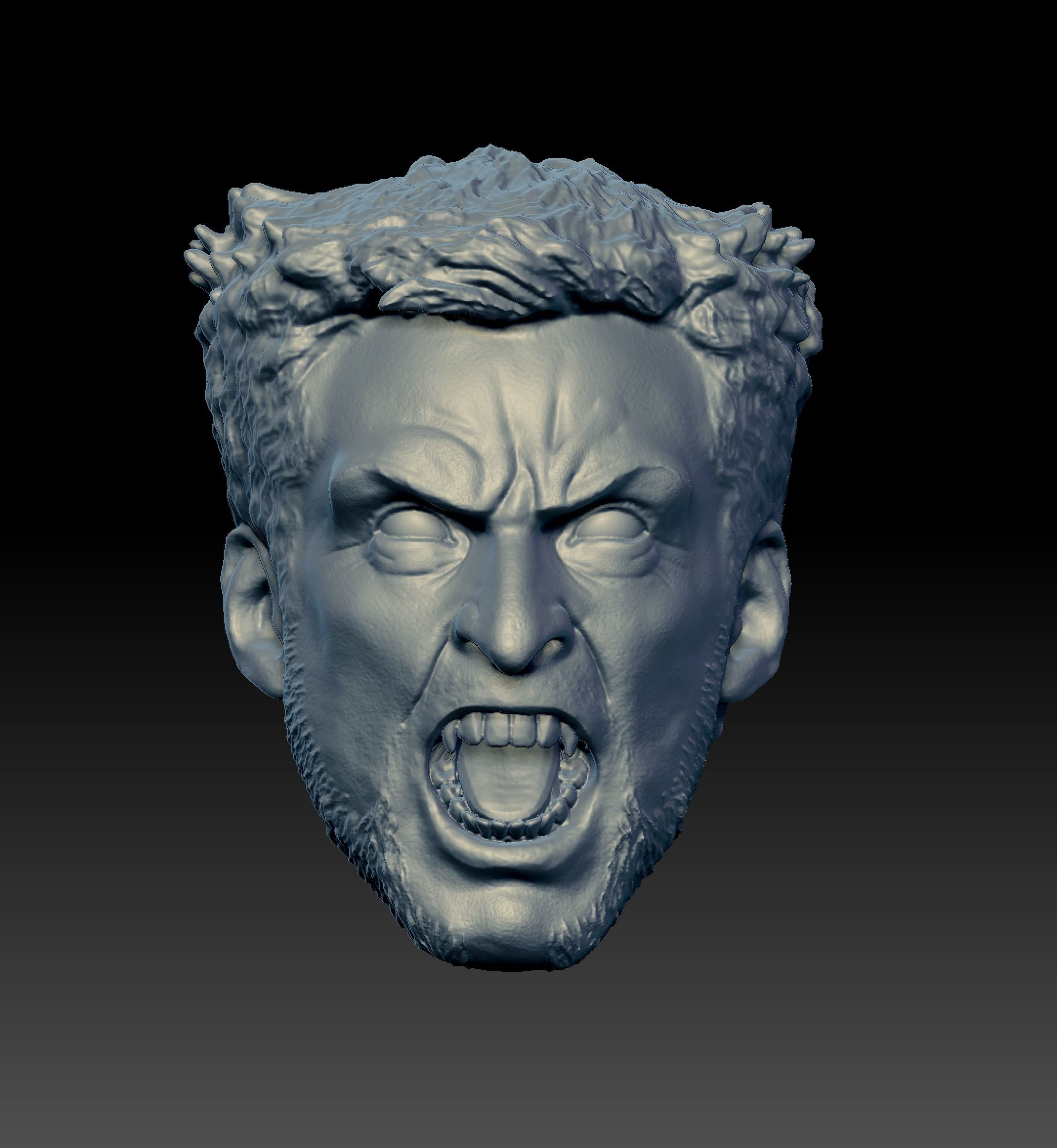 Hugh Jacked Man Yell 3D print model_1