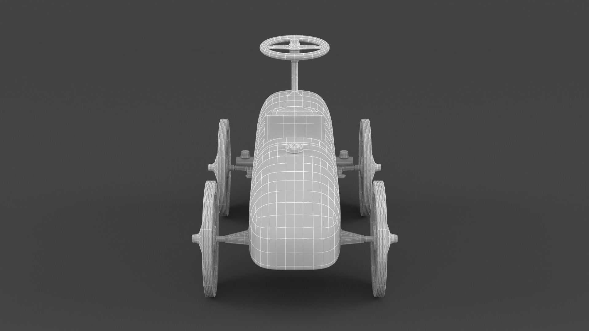 Retro Push Car 3D model_10