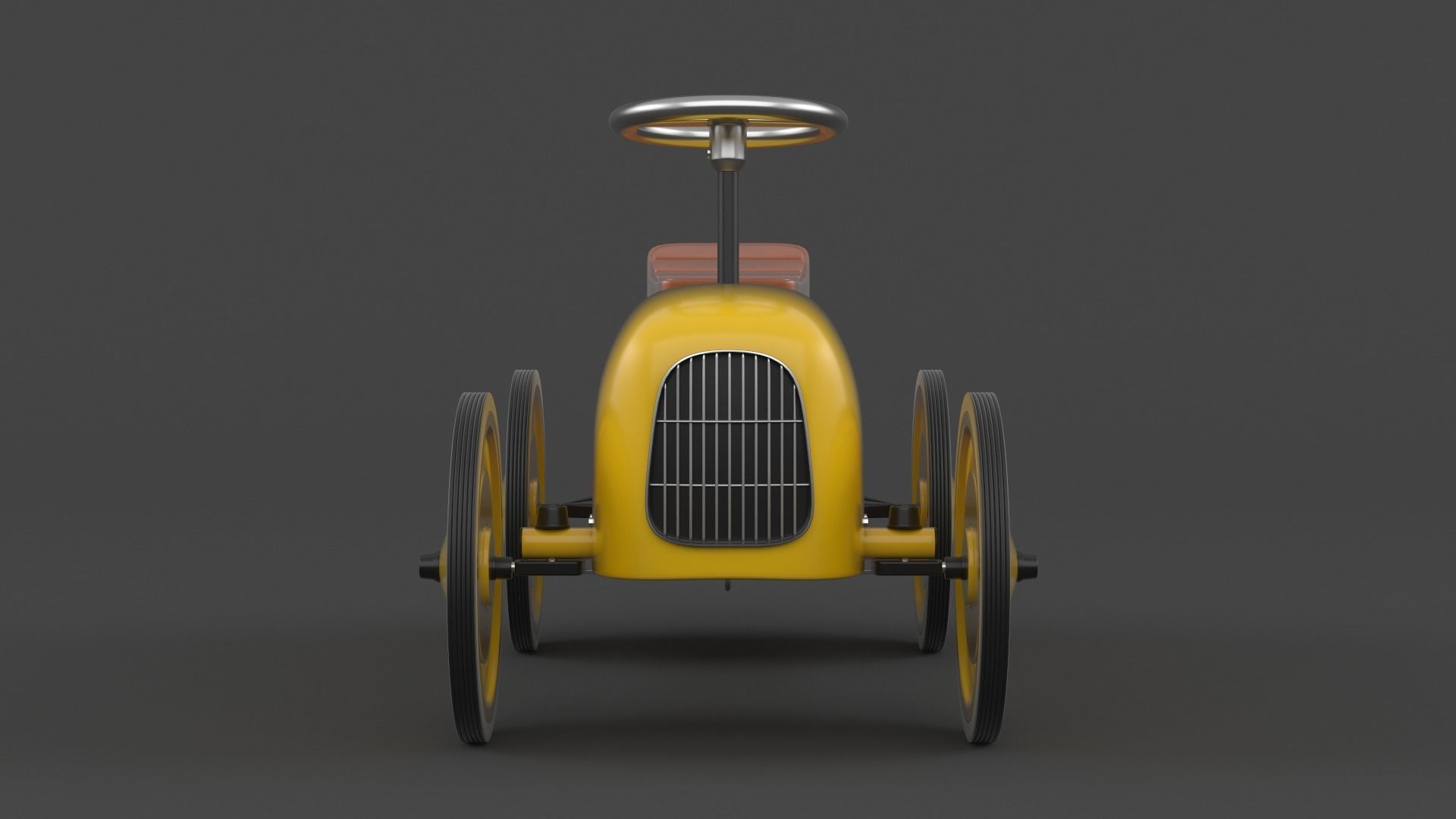 Retro Push Car 3D model_3