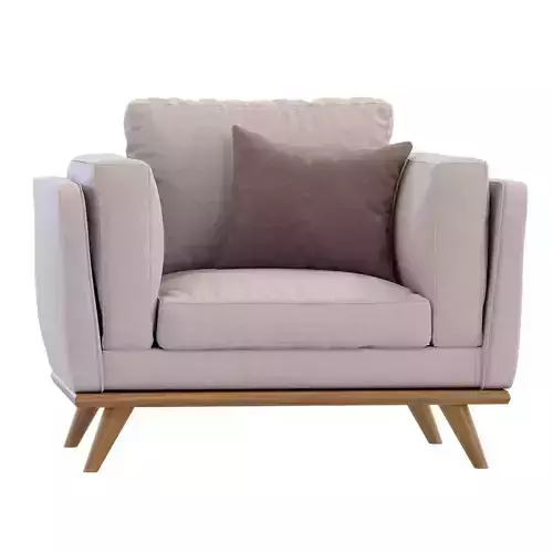 Zander Armchair By West Elm 3D model