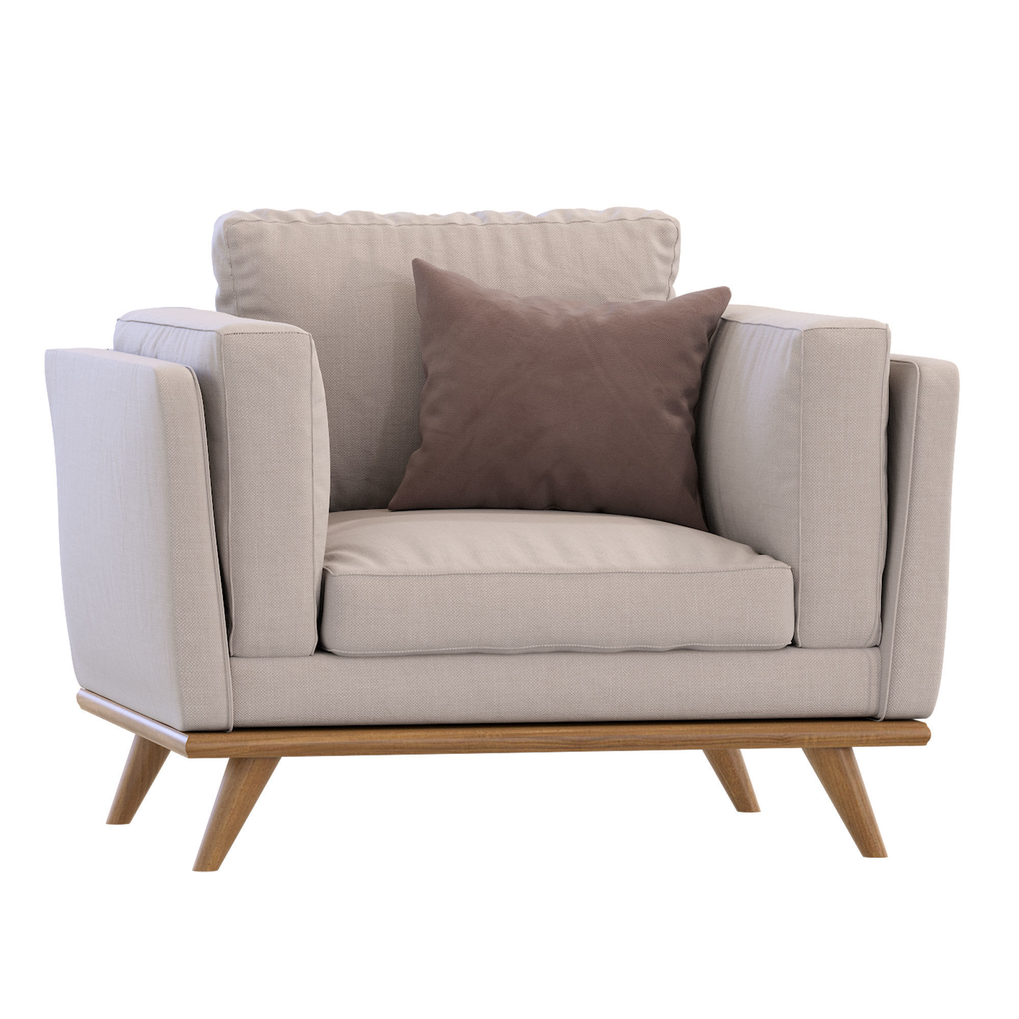 Zander Armchair By West Elm 3D model_2