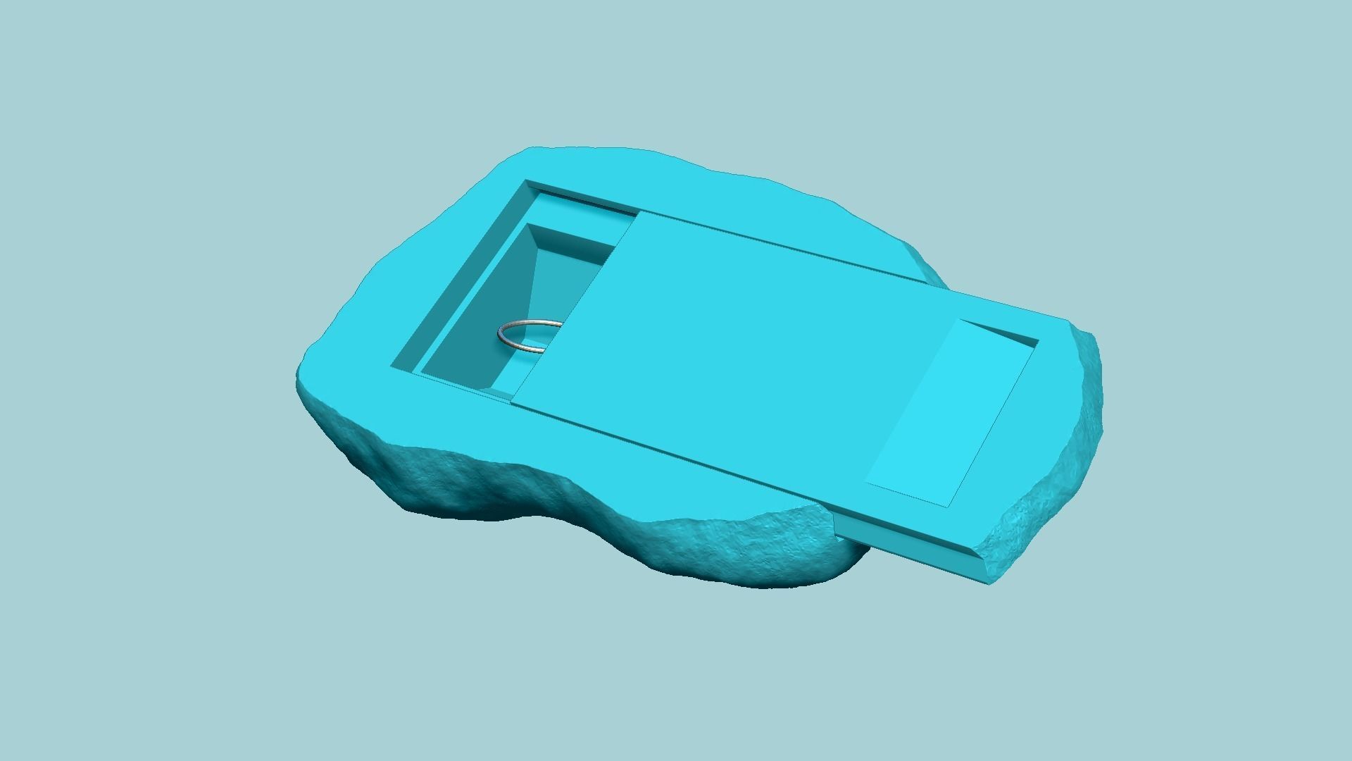 Rock Realistic Secret Key Hide STL - Outdoor Stone 3D print model_14