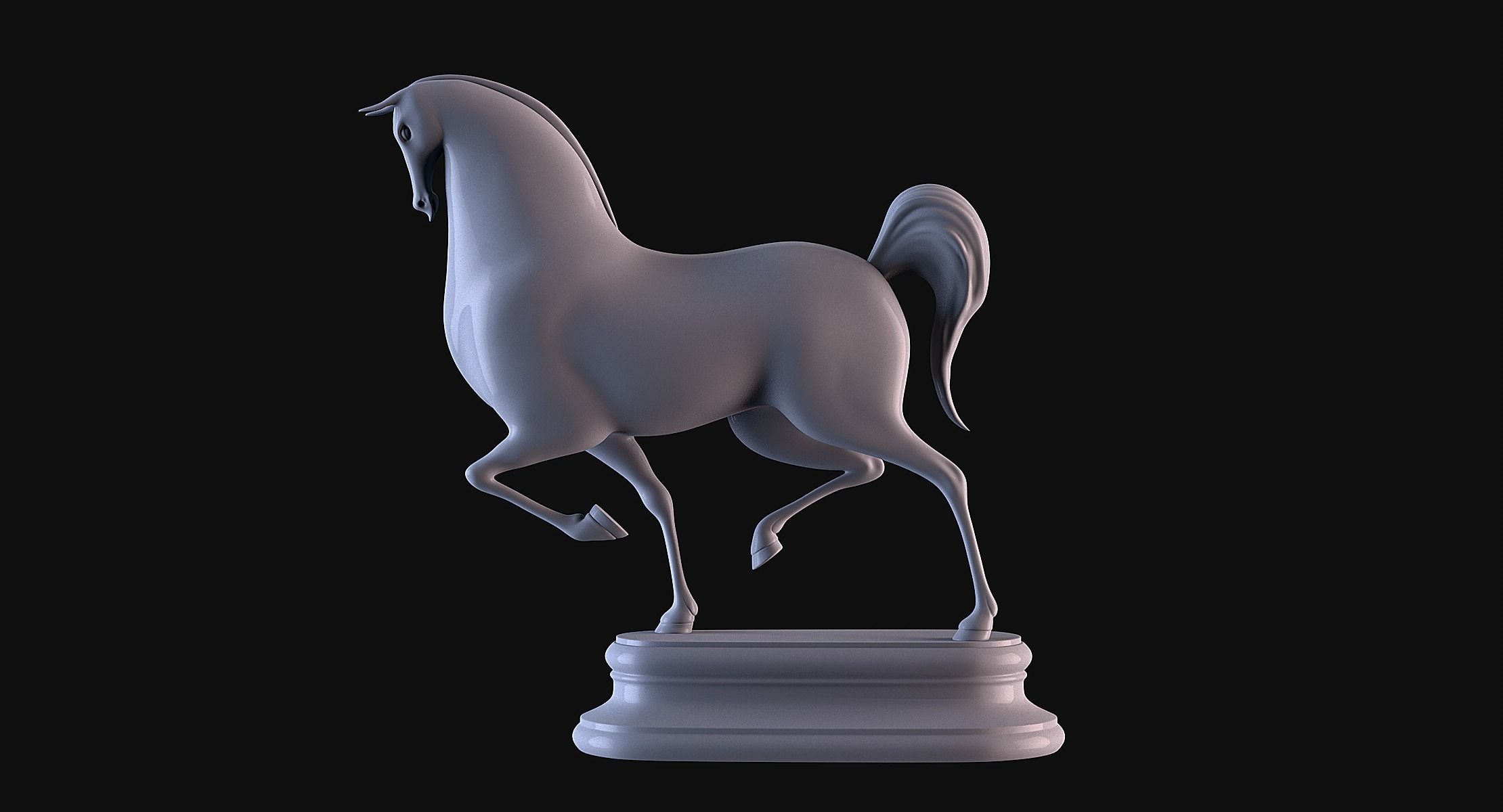 Horse Cartoon 3D print model_1