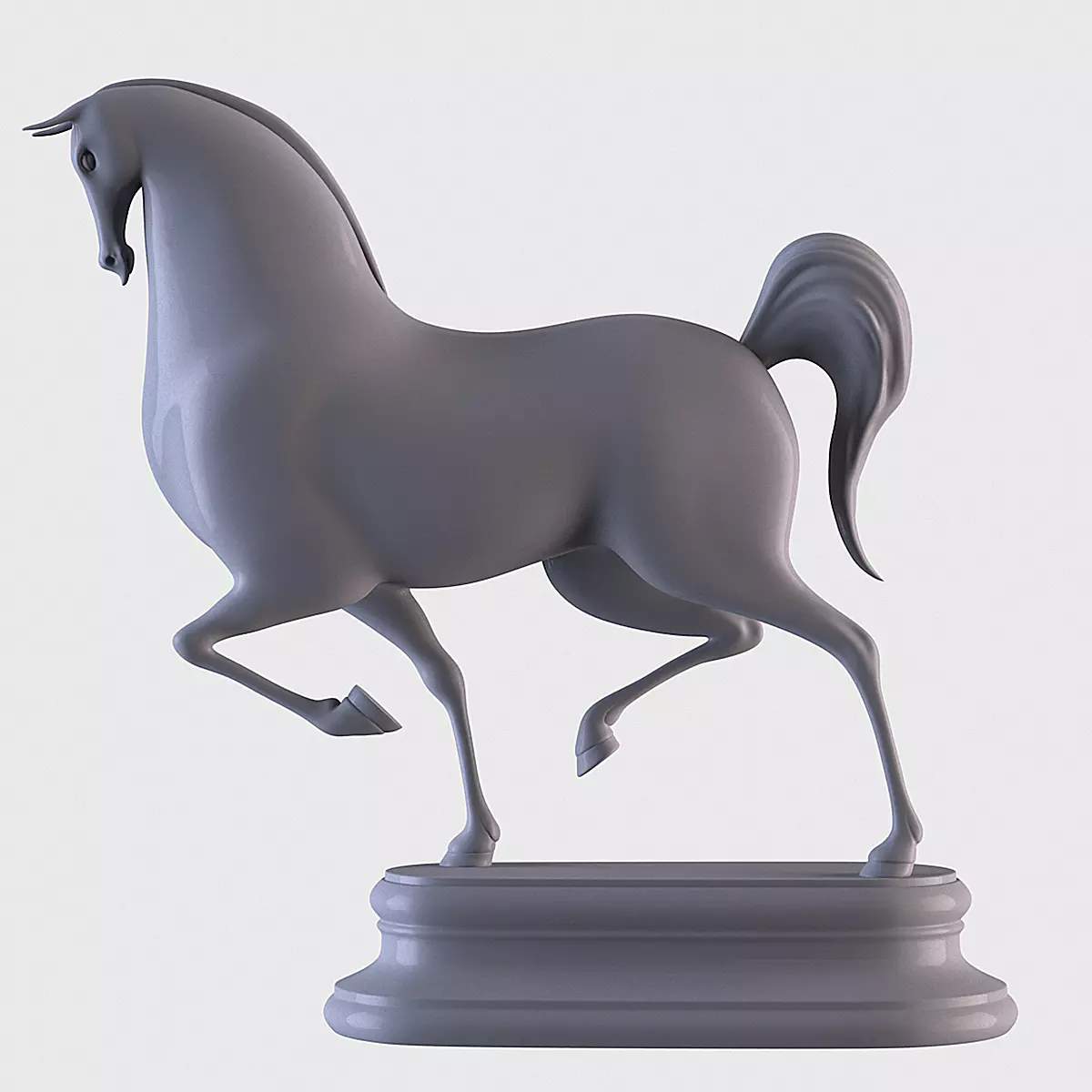 Horse Cartoon 3D print model_0