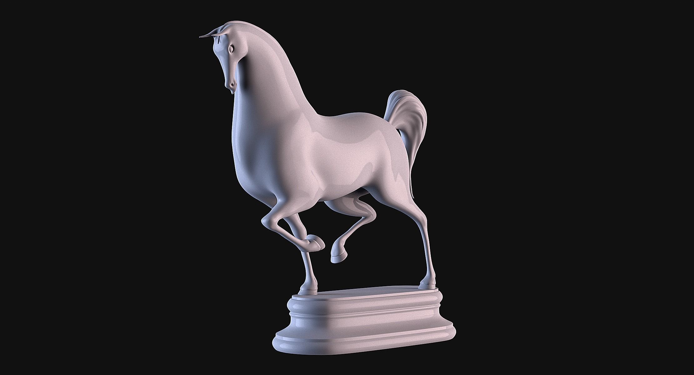 Horse Cartoon 3D print model_2