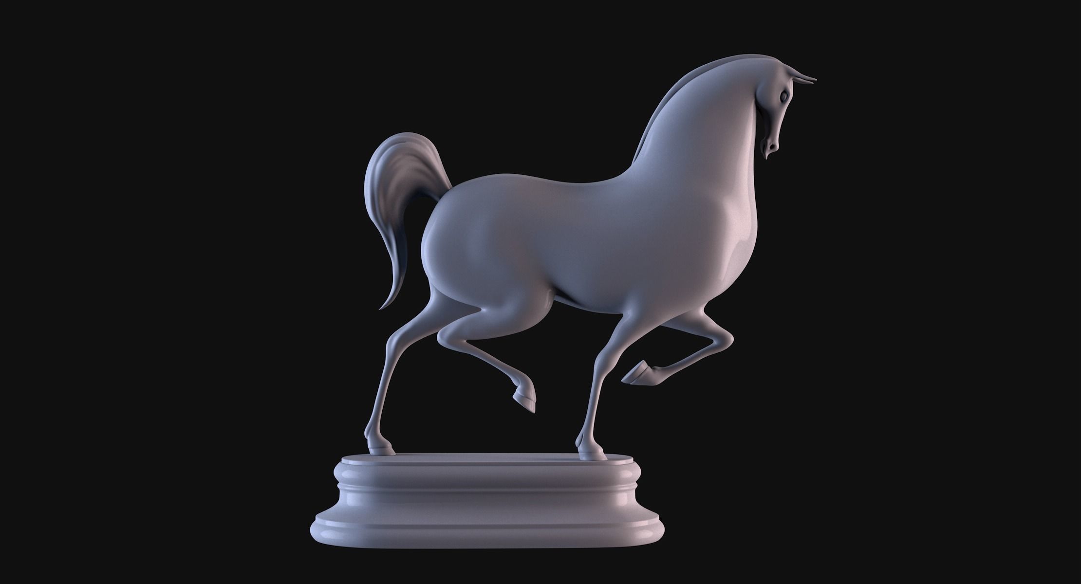 Horse Cartoon 3D print model_5