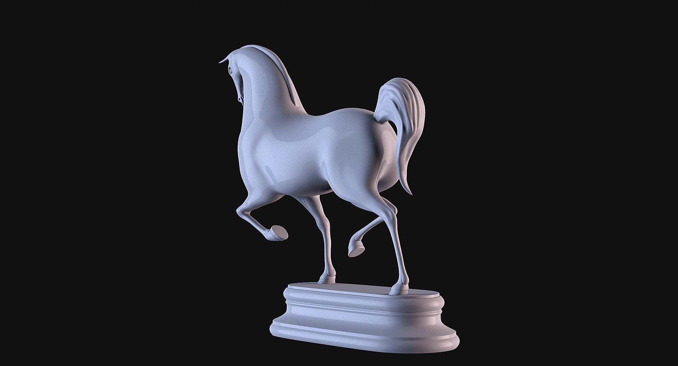 Horse Cartoon 3D print model_8