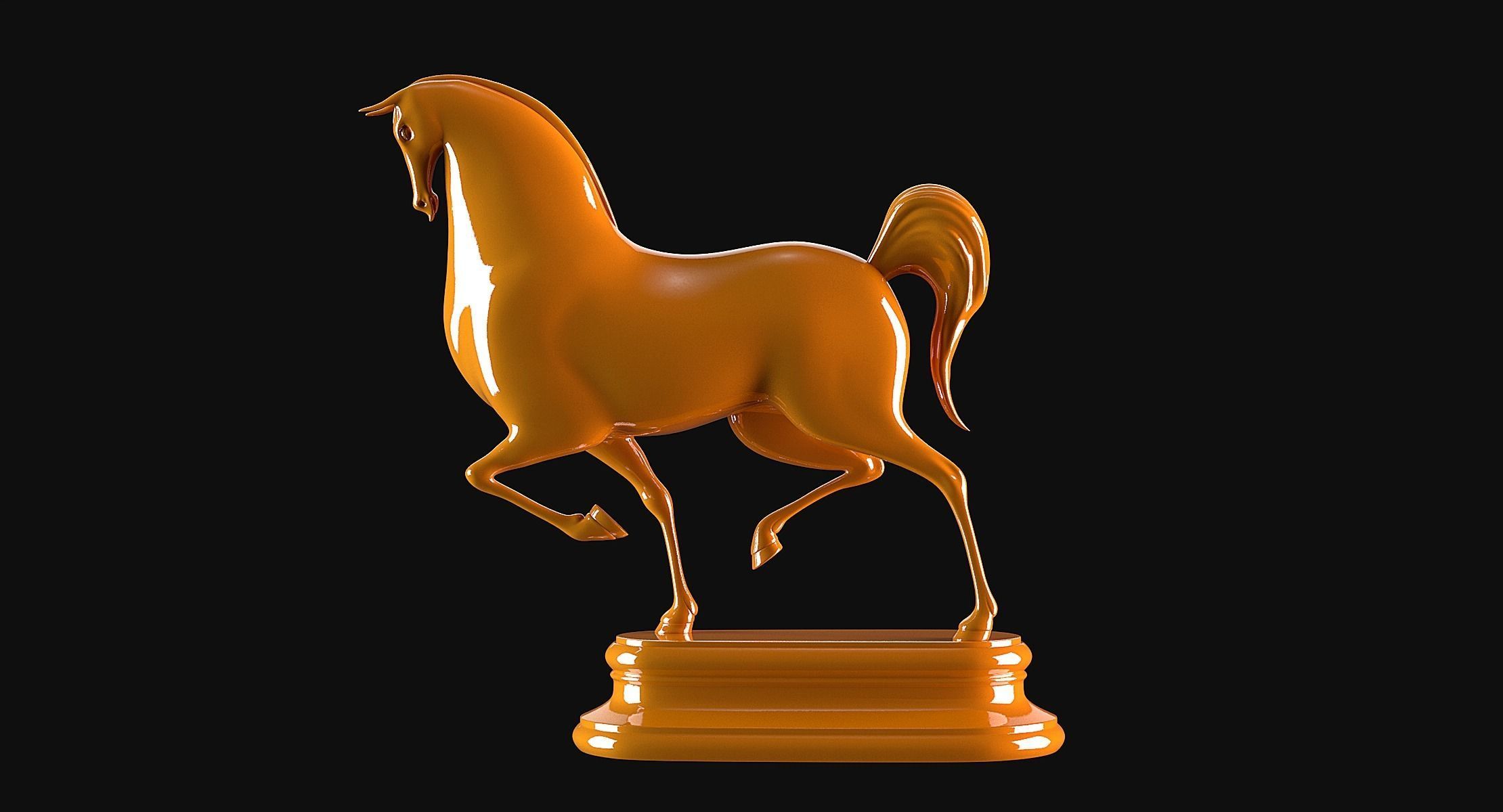 Horse Cartoon 3D print model_11
