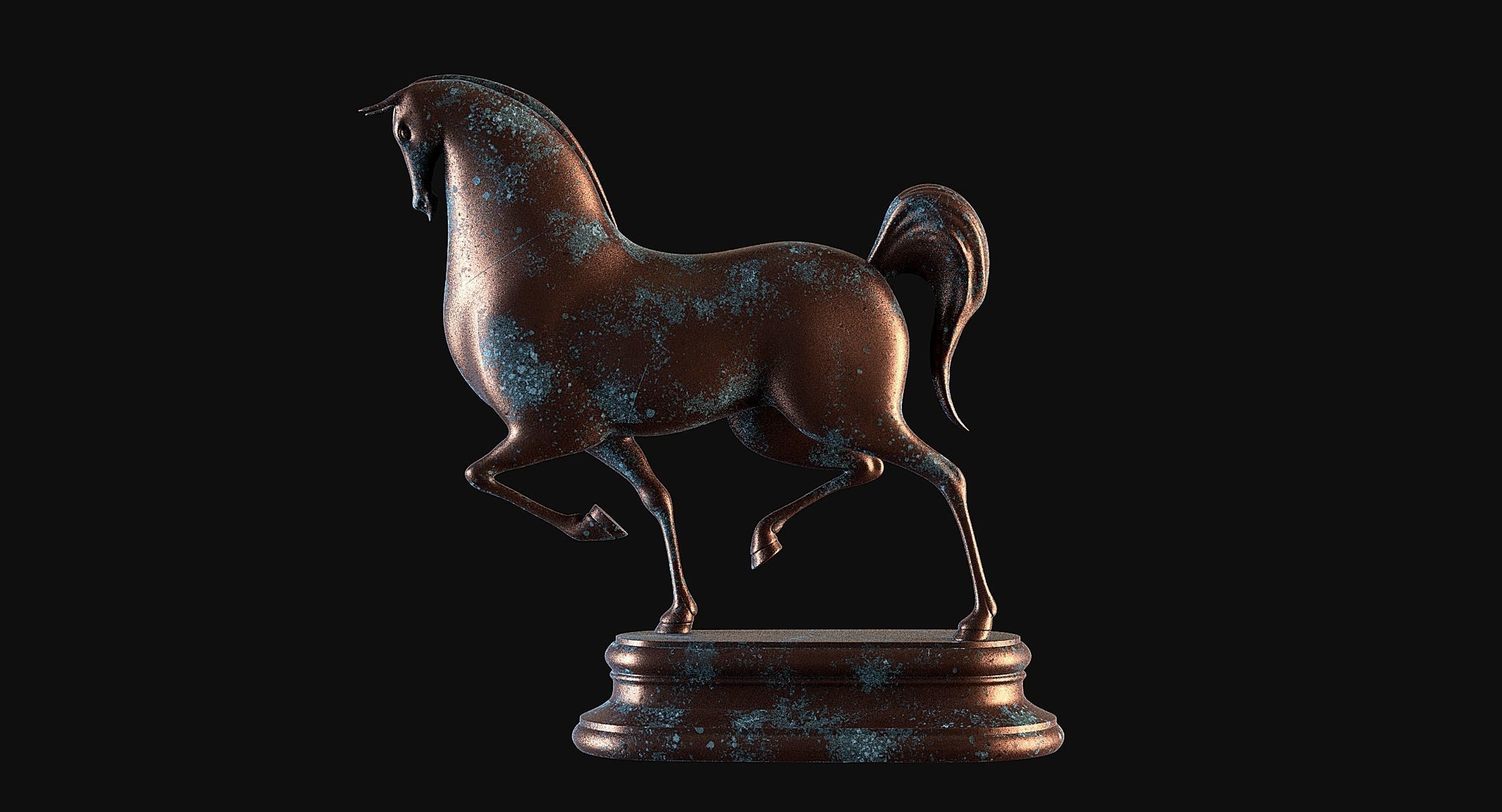 Horse Cartoon 3D print model_9