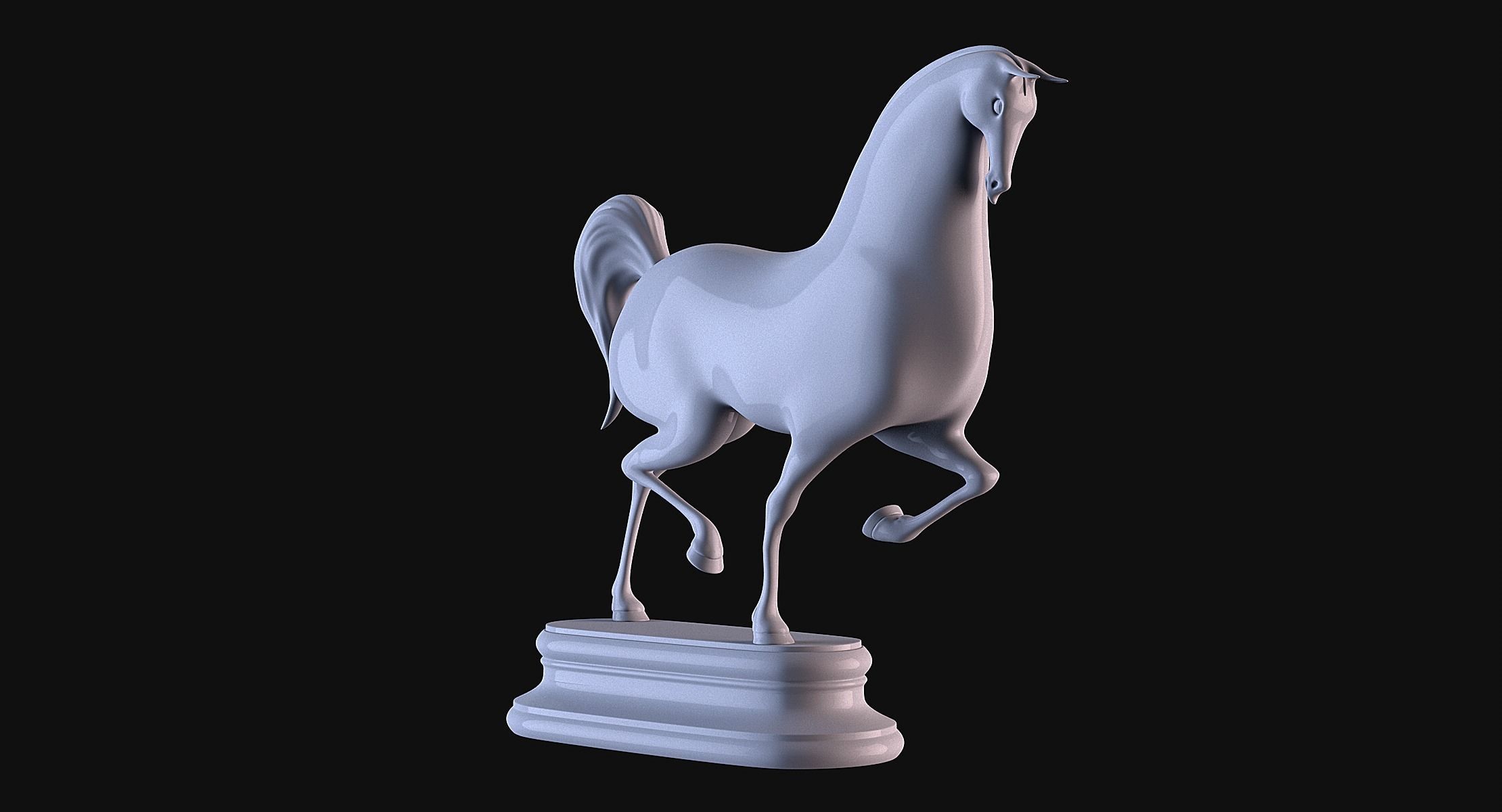Horse Cartoon 3D print model_4