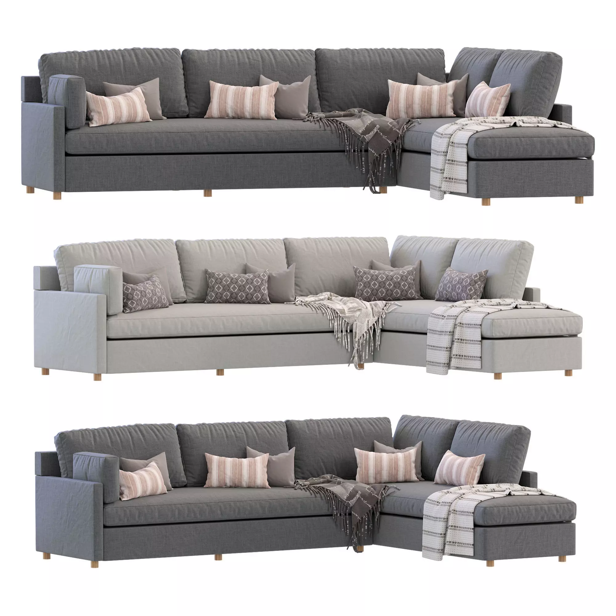 West elm Marin corner sofa 3D model