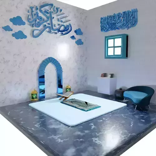 3D Isometric Prayer Cube-Room 3D model