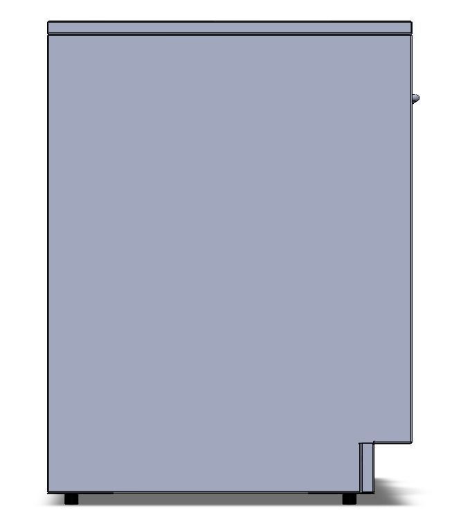 LAB FURNITURE CABINET ONE DRAWER ONE SHUTTER 3D model_4