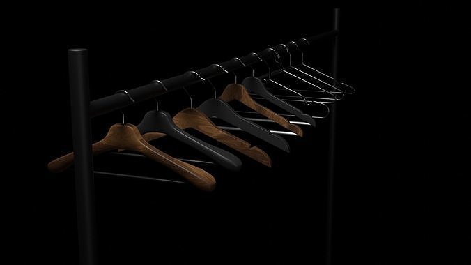 Hangers Low-poly 3D model