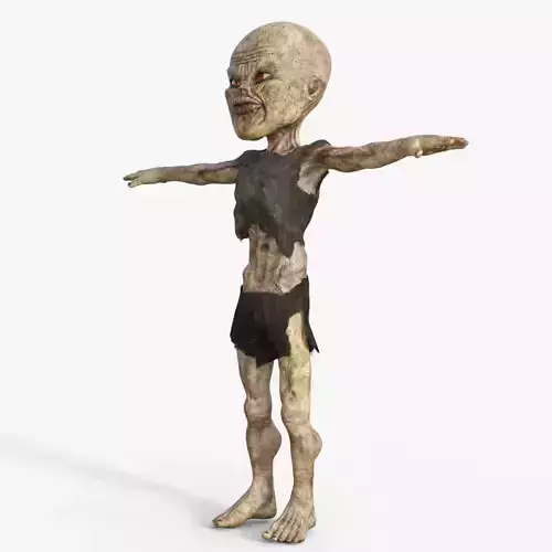Scary Zombie Rigged 3D model