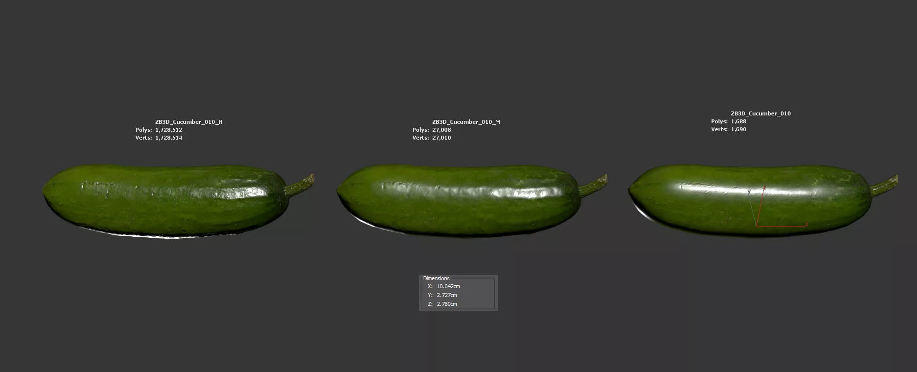 Cucumber 3D model_5