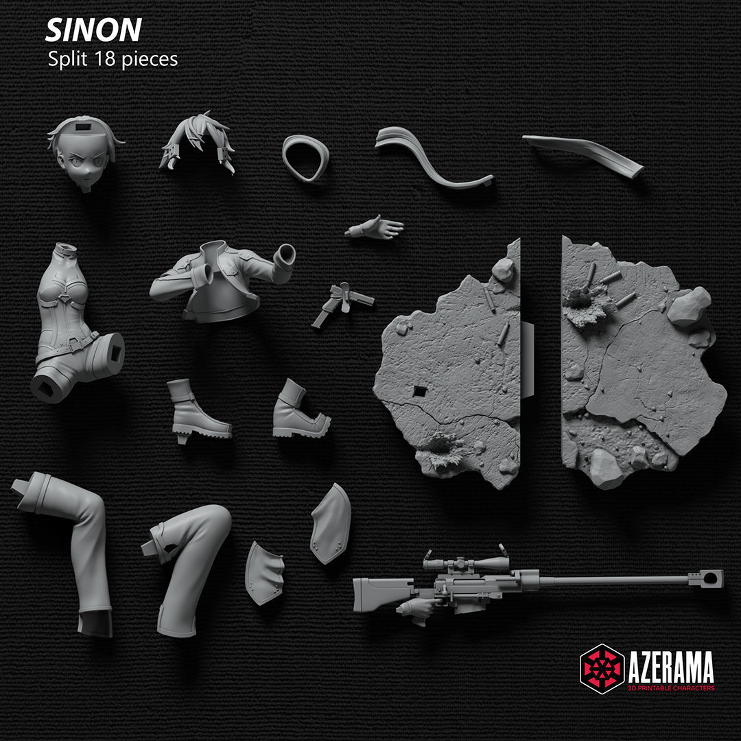 Sinon STL Ready for 3D Printing 3D print model_8