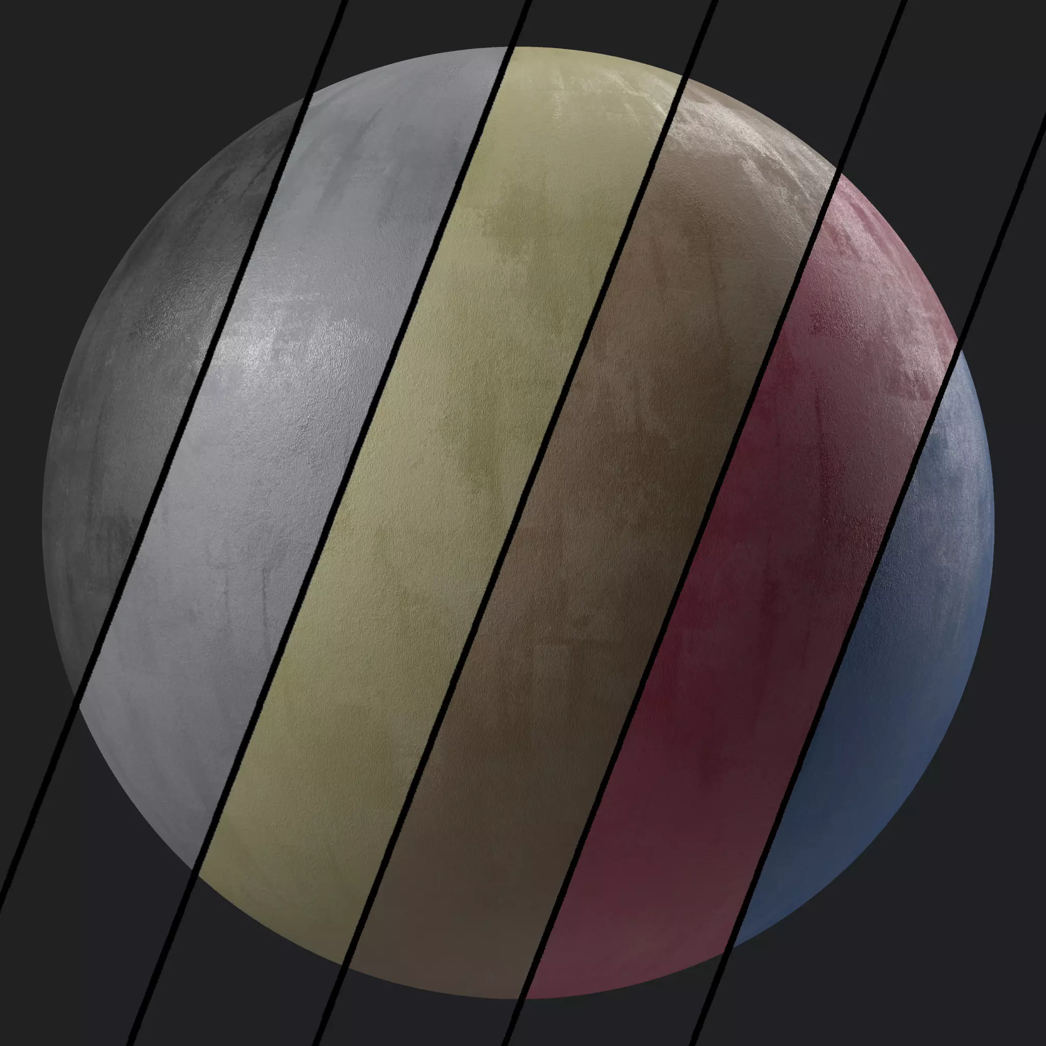 Plaster Materials 38- Plaster Roll Painted - sbsar pbr seamless Texture_0