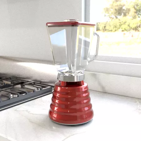 Red Blender Licuadora 3D model_0