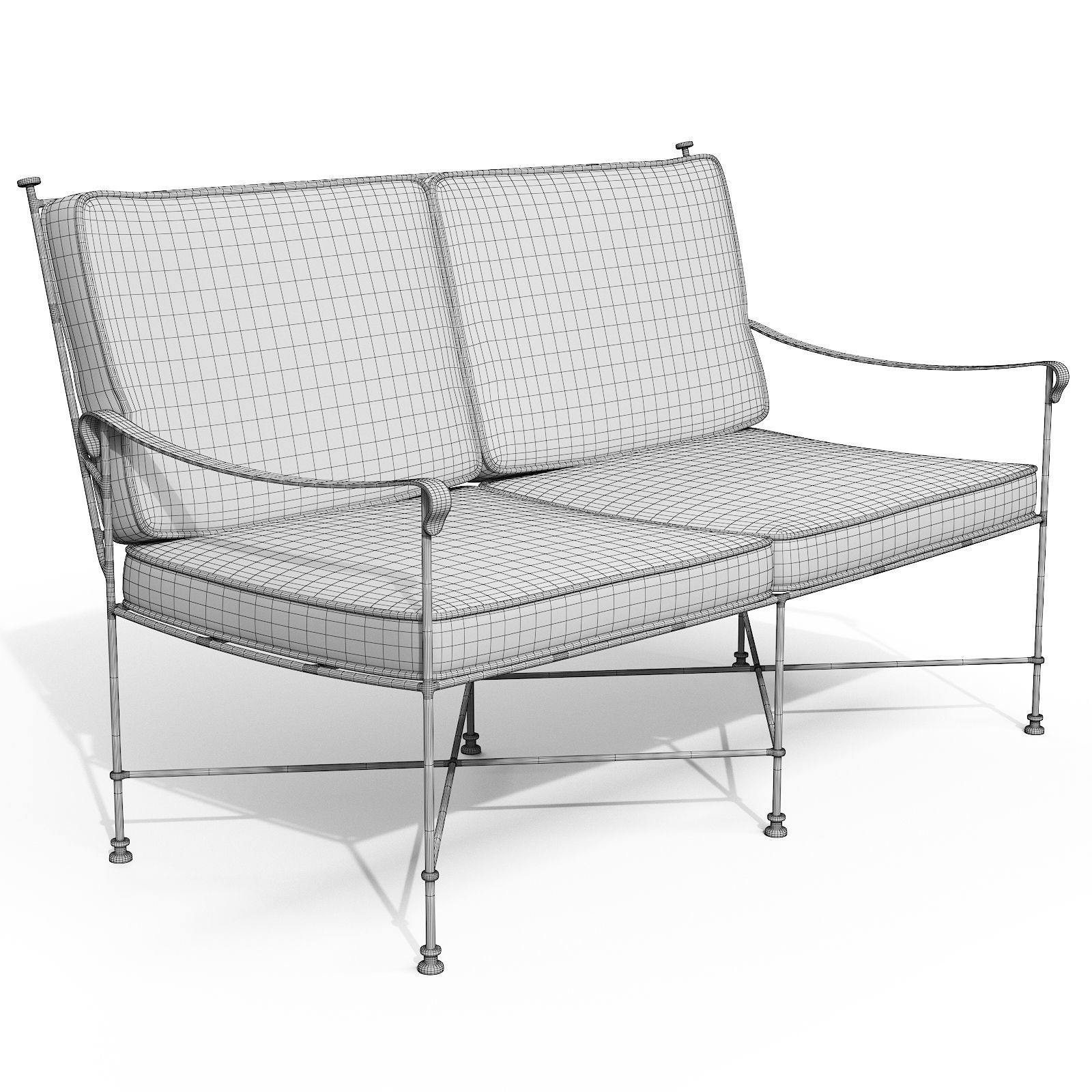 Provence Outdoor Sofa 3D model_5