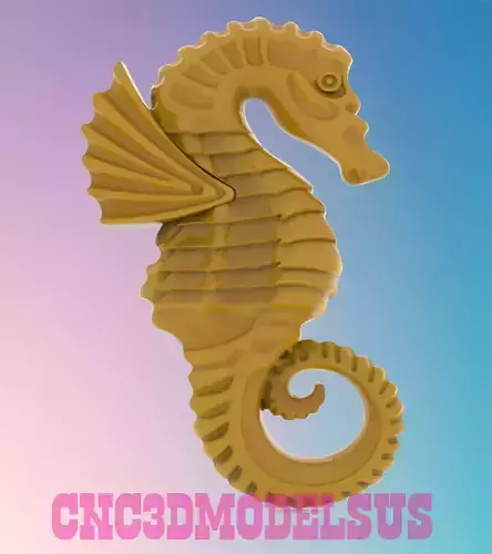 Seahorse 3D MODEL STL FILE FOR CNC ROUTER LASER 3D print model
