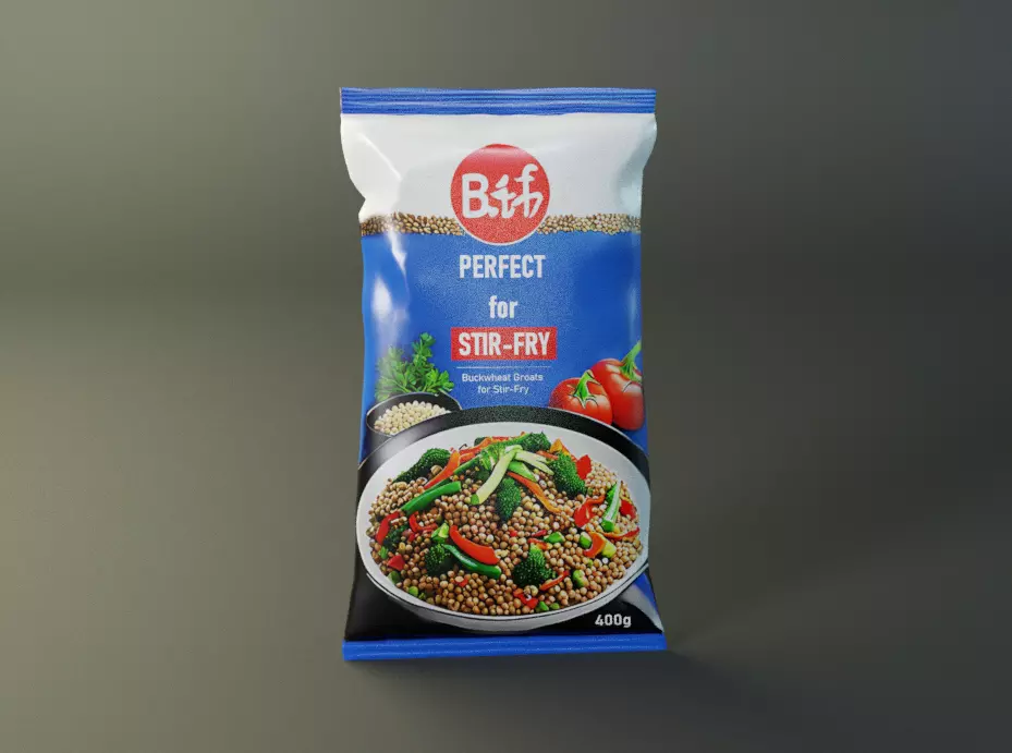Buckwheat Groats for Stir-Fry Low-poly 3D model_0