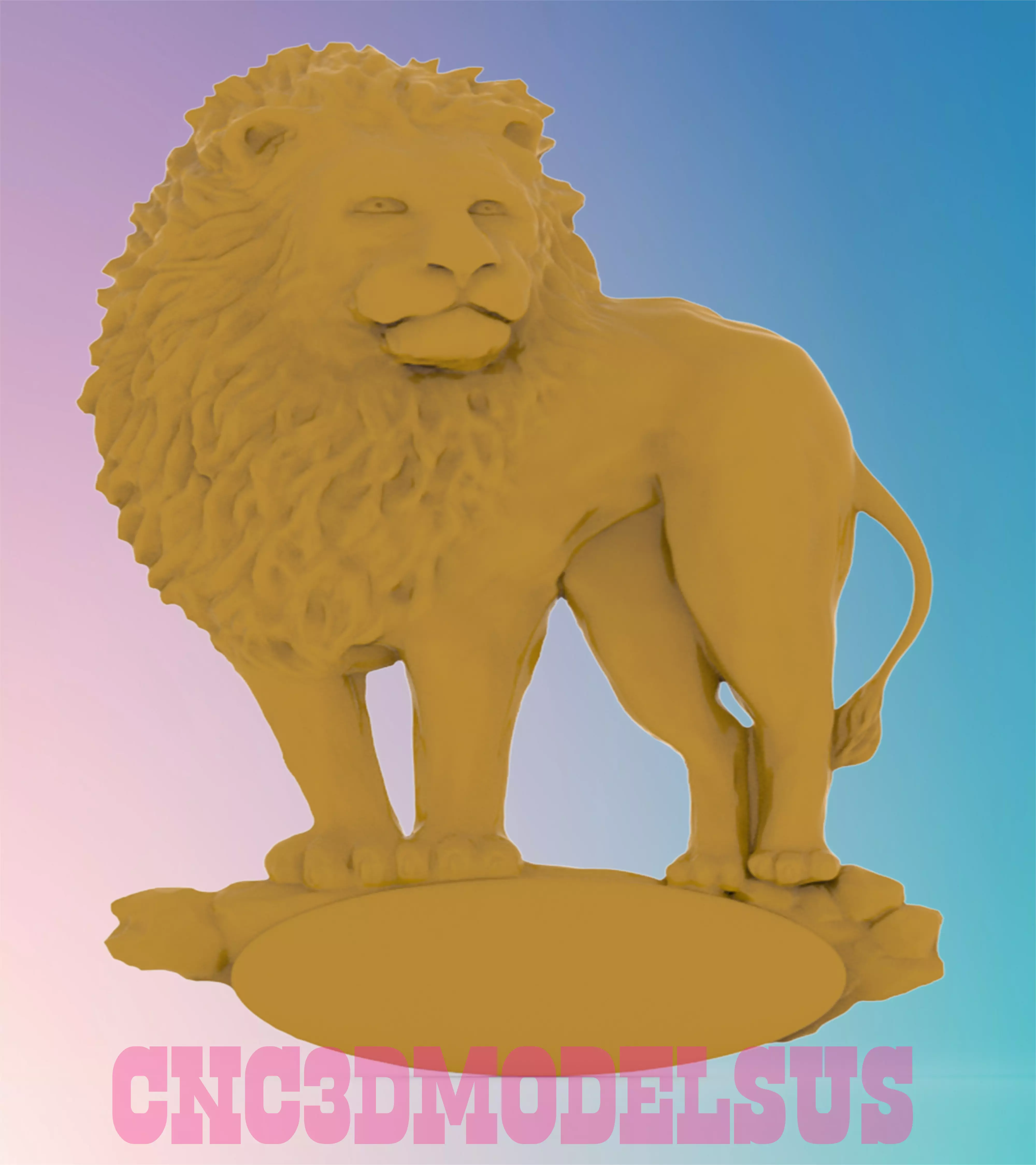 lion king 3D MODEL STL FILE FOR CNC ROUTER LASER 3D print model_0