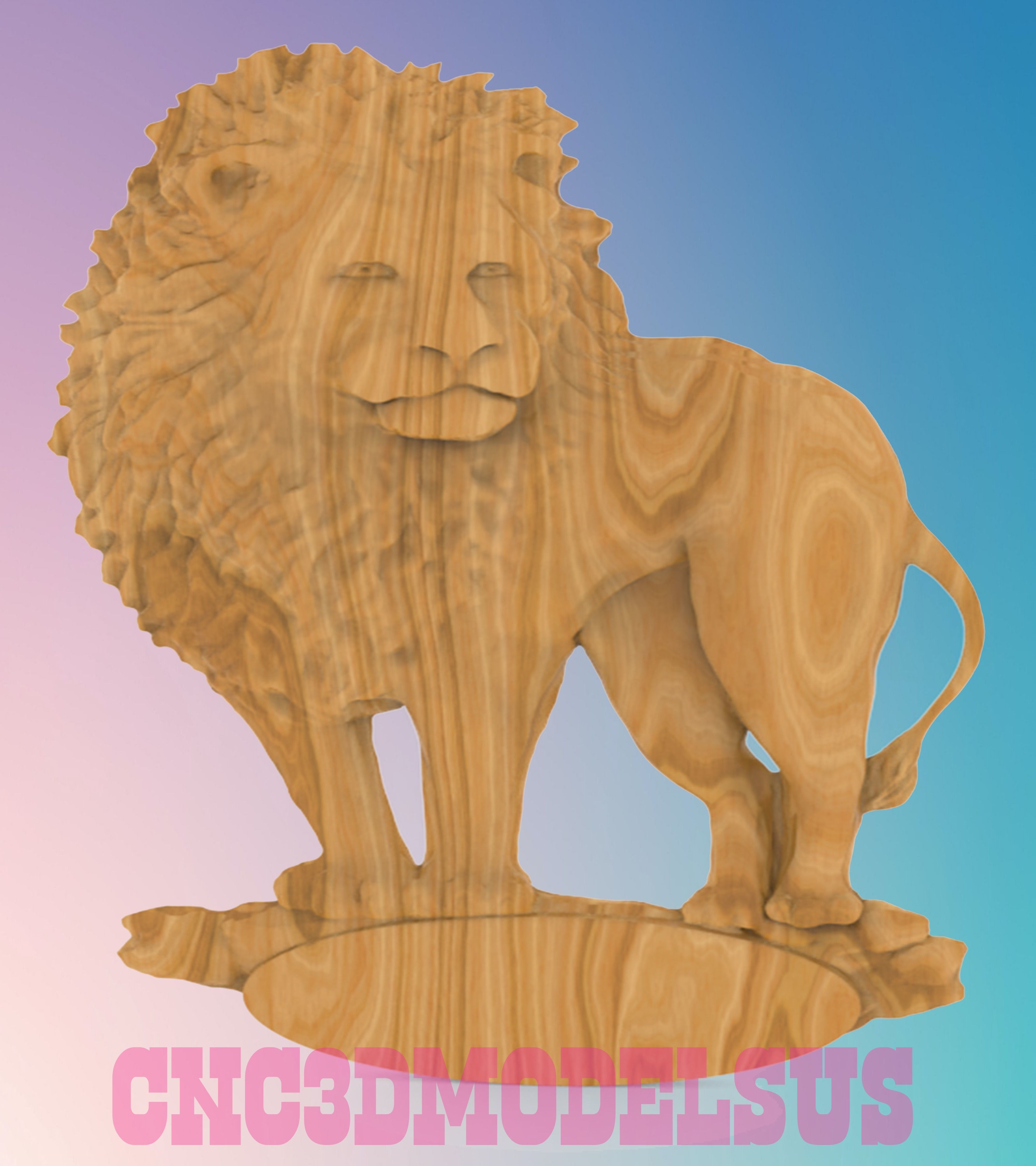 lion king 3D MODEL STL FILE FOR CNC ROUTER LASER 3D print model_1