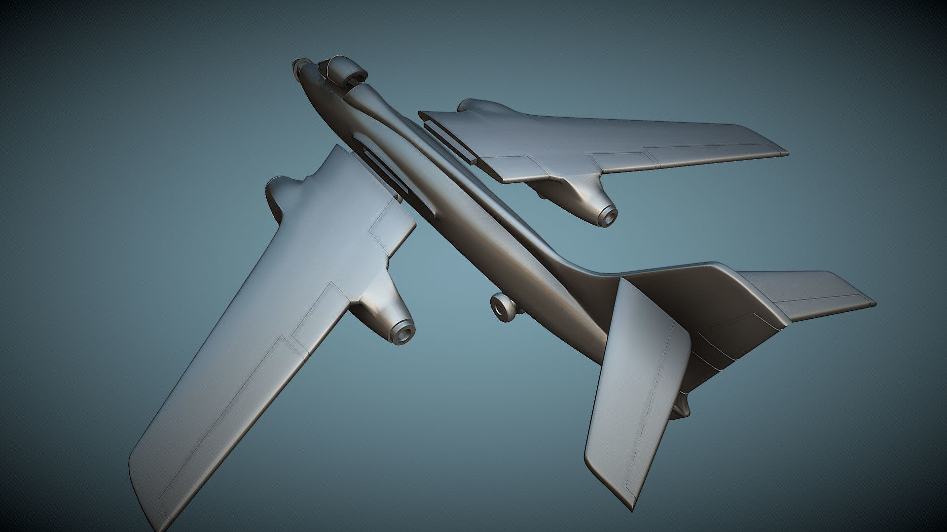 SNCASO Sud-Ouest SO4050 Vautour IIB - 3D Printable Model 3D print model_2