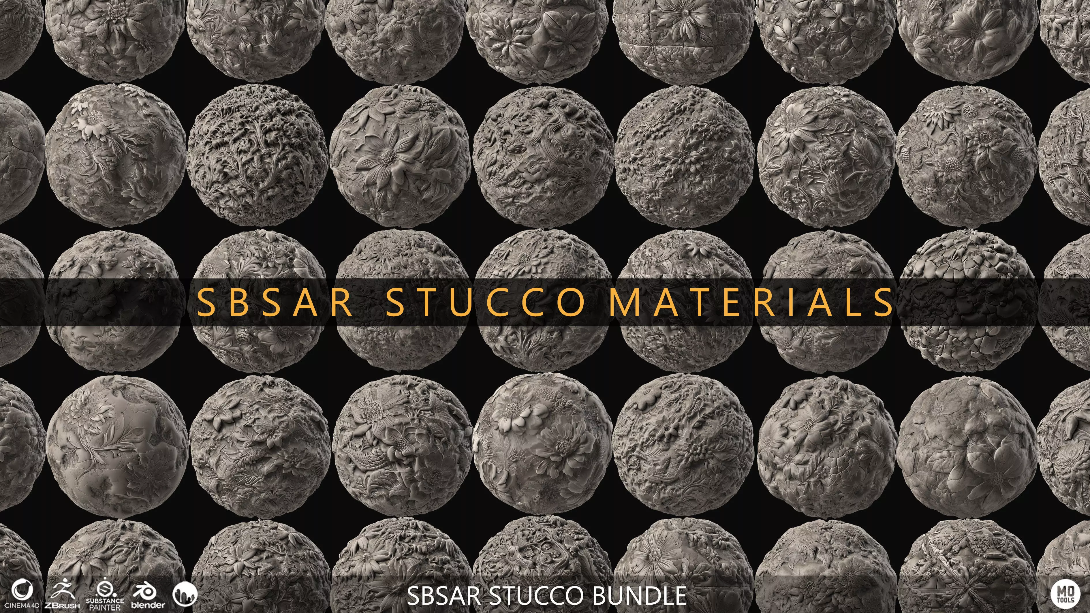 100 SBSAR Stucco flower Materials Texture_0
