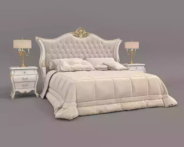 Classic European style Bed set 56 3D model