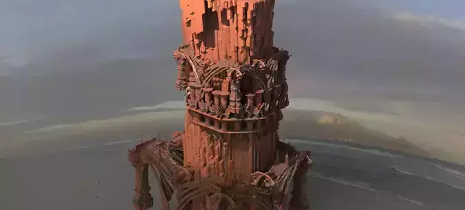 Desert Arrakis Towers tall 