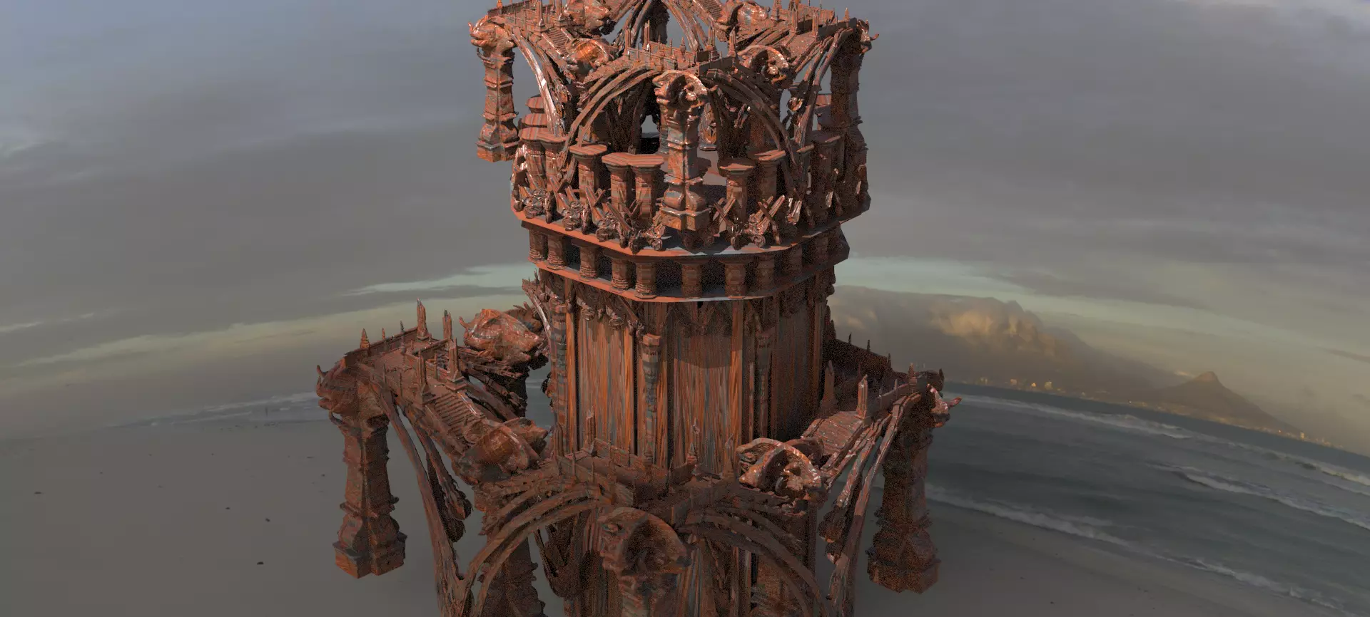 Desert Arrakis Spice Tower  3D model_0