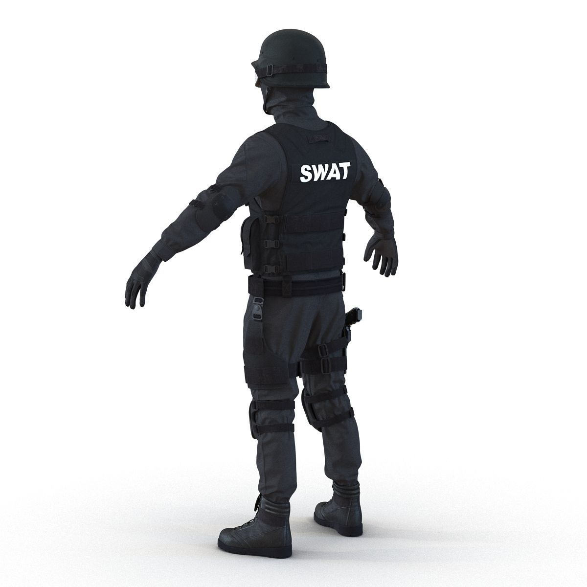SWAT Man Asian 3D Model 3D model_6
